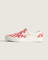 Classic Slip-On Checkerboard Shoe in Checkerboard Racing Red | Vans near me