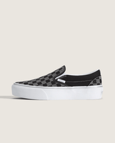 Classic Slip-On Platform Checkerboard Shoe in Checkerboard Black | Vans on sale