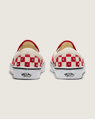 Classic Slip-On Checkerboard Shoe in Racing Red / White | Vans on sale