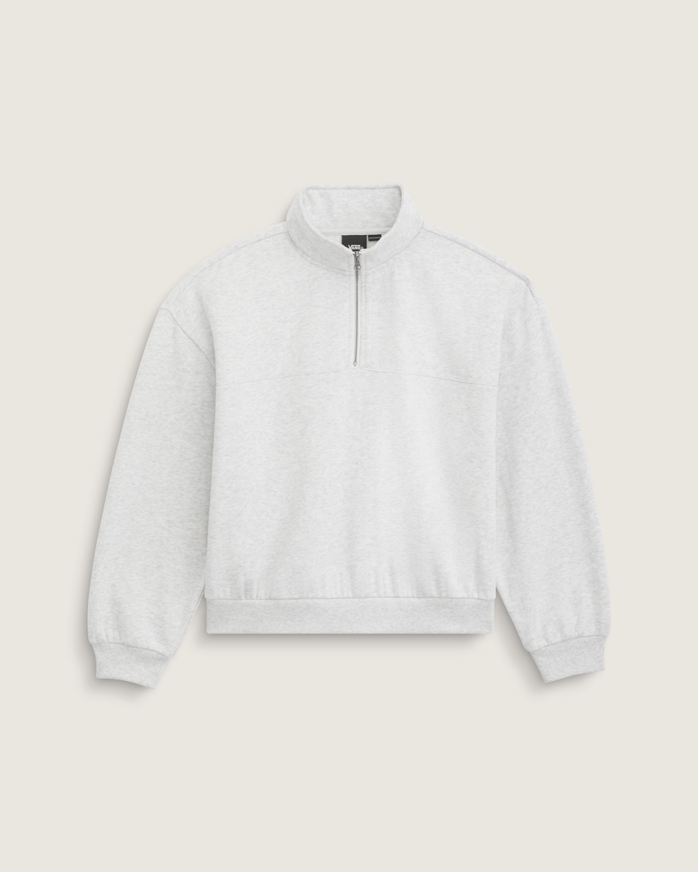 Script Logo Mock Neck Sweatshirt in White Heather | Vans online