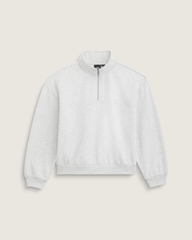Script Logo Mock Neck Sweatshirt in White Heather | Vans online