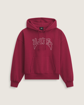 Pearls Logo Retro Pullover Hoodie in Bordeaux Red | Vans outlet