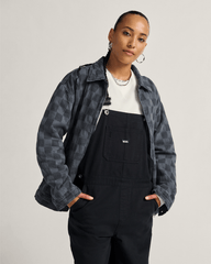 Pitstop Checkered Station Denim Jacket in Checkerboard Faded Black | Vans sale