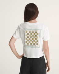Sunny Checkerboard Crop T-Shirt in Marshmallow White | Vans sale