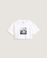 Rhythm Relaxed Crop T-Shirt in White | Vans discount