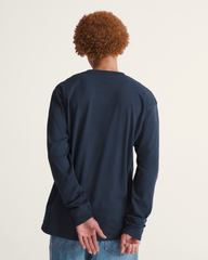 Blur Drop Long Sleeve T-Shirt in Navy | Vans on sale