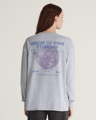 Disco Nights Long Sleeve T-Shirt in Heather Grey | Vans discount