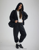 Salton Fleece Jogger Pants in Black | Vans sale