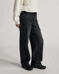 Sirelle 5 Pocket Denim Puddle Pants in Black | Vans discount