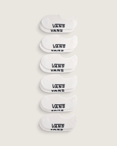 Classic No Show Socks 6-Pack in White | Vans on sale