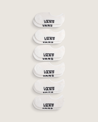 Classic No Show Socks 6-Pack in White | Vans on sale