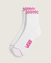 Peek-A-Check Half Crew Socks in Raspberry Rose Pink | Vans near me