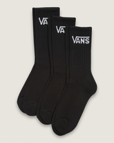 Kids Classic Crew Socks 3-Pack in Black | Vans discount