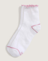 Lettuce Have It Half Crew Socks in White / Pink | Vans near me