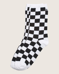 Ticker Crew Socks in Checkerboard Black / White | Vans sale