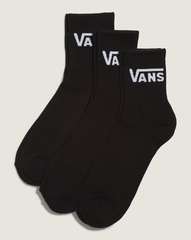 Kids Classic Half Crew Socks 3-Pack in Black | Vans sale