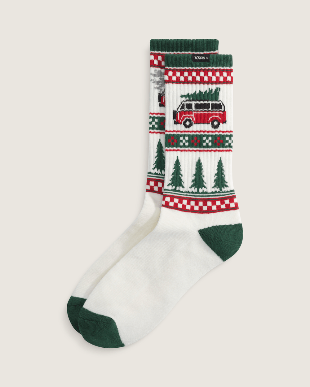 Winter Family Trip Crew Socks in Marshmallow White | Vans on sale
