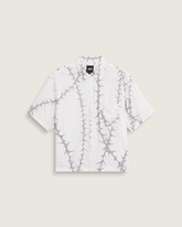 Van Doren Printed Camp Button Up Shirt in White | Vans near me