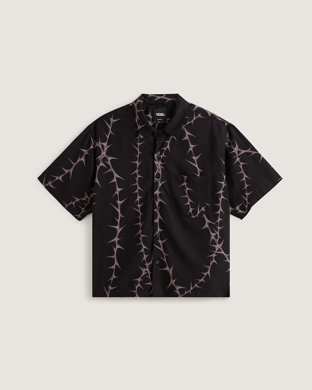 Van Doren Printed Camp Shirt in Black | Vans sale