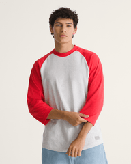Standard Raglan T-Shirt in Crimson Haze Red / Ash Heather Grey | Vans sale