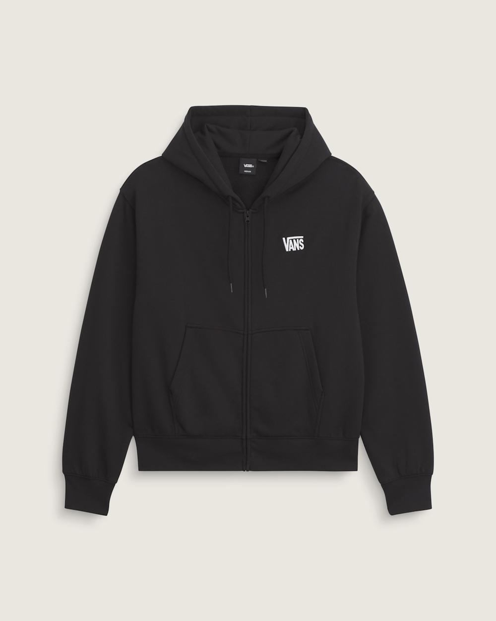 Stretch Logo Zip Hoodie in Black / White | Vans online
