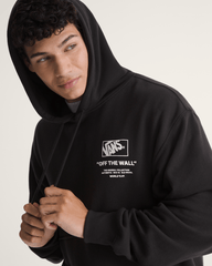 Stacked Hi Pullover Hoodie in Black / White | Vans outlet