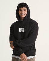 Stretch Logo Pullover Hoodie in Black / White | Vans near me