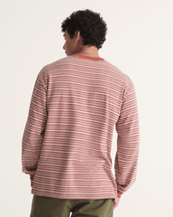 Wesley Stripe Long Sleeve Knit Shirt in Light Bronze Brown | Vans discount