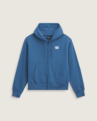 Stretch Logo Zip Hoodie in True Navy Blue | Vans near me