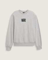 Stretch Logo Crew Sweatshirt in Cement Heather Grey | Vans discount