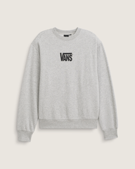 Stretch Logo Crew Sweatshirt in Cement Heather Grey | Vans discount
