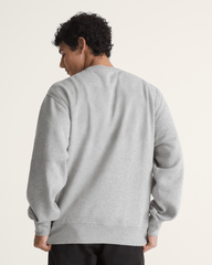 Stretch Logo Crew Sweatshirt in Cement Heather Grey | Vans discount