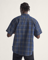 Lawson Plaid Button Up Shirt in Parisian Night Blue / Black | Vans discount
