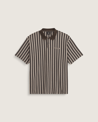 Layton Stripe Polo Shirt in Demitasse Brown | Vans near me