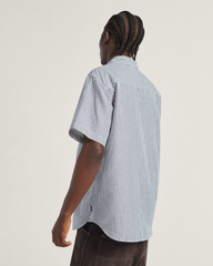 Lawson Stripe Button Up Shirt in White / Dress Blues | Vans sale