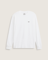 Left Chest Logo Long Sleeve T-Shirt in White / Black | Vans discount