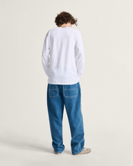 Left Chest Logo Long Sleeve T-Shirt in White / Black | Vans discount