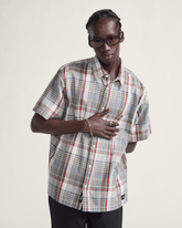 Premium Button Up Shirt in Egret White / Elm Green | Vans on sale