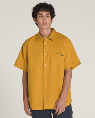 Lawson Solid Woven Shirt in Harvest Gold Yellow | Vans near me