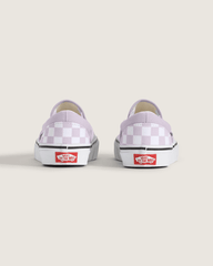 Big Kids Classic Slip-On Checkerboard Shoe in Checkerboard Lilac Mist Purple | Vans online