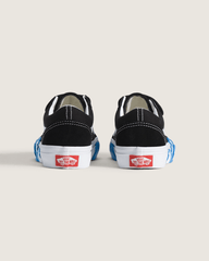 Little Kids Old Skool V Shoe in Black / Bright Azure Blue | Vans on sale
