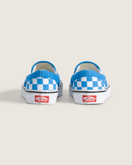Big Kids Classic Slip-On Checkerboard Shoe in Checkerboard Bright Azure Blue | Vans sale