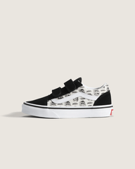 Little Kids Old Skool V Shoe in Black / White | Vans outlet