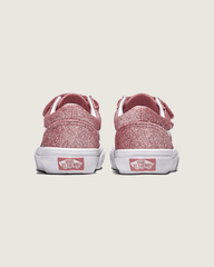 Little Kids Old Skool V Shoe in Glitter Rose Gold Pink | Vans on sale