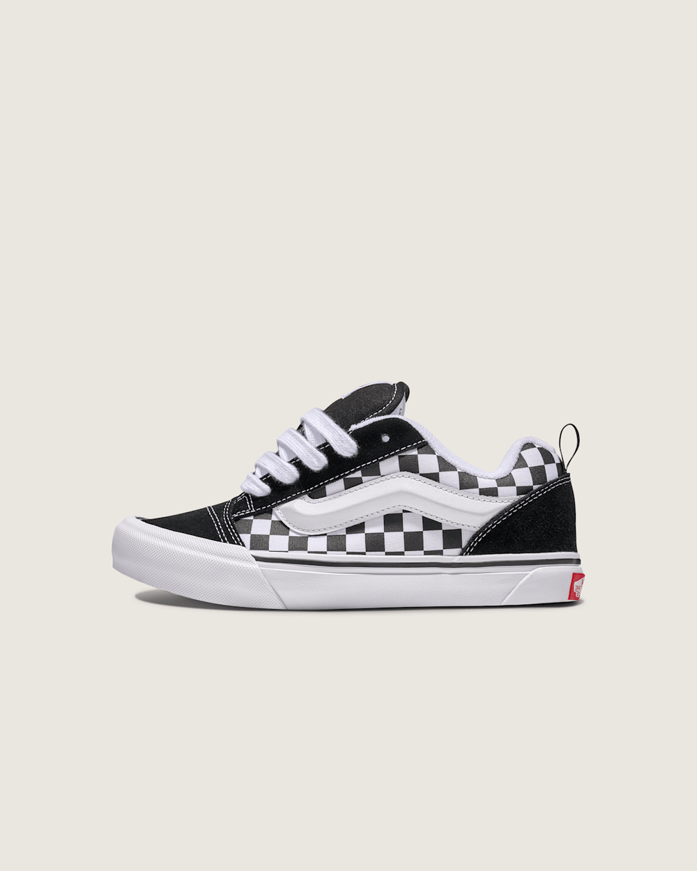 Little Kids Knu Skool Checkerboard Shoe in Checkerboard Black / True White | Vans outlet