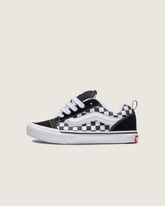 Little Kids Knu Skool Checkerboard Shoe in Checkerboard Black / True White | Vans outlet