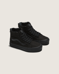 Little Kids Sk8-Hi Zip Checkerboard Shoe in Checkerboard Black / Black | Vans outlet