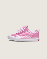 Little Kids Knu Skool Checkerboard Shoe in Checkerboard Prism Pink / True White | Vans sale
