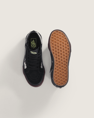 Little Kids Sk8-Hi Side Zip Halloween Shoe in In the Shadows Black / Port Red | Vans online