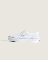 Little Kids Classic Slip-On Checkerboard Shoe in Checkerboard Silver Grey | Vans outlet